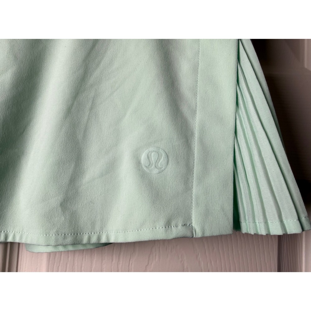Lululemon Peek Pleat High-Rise Tennis Skirt Mint Moment Size 8 - Picture 2 of 14
